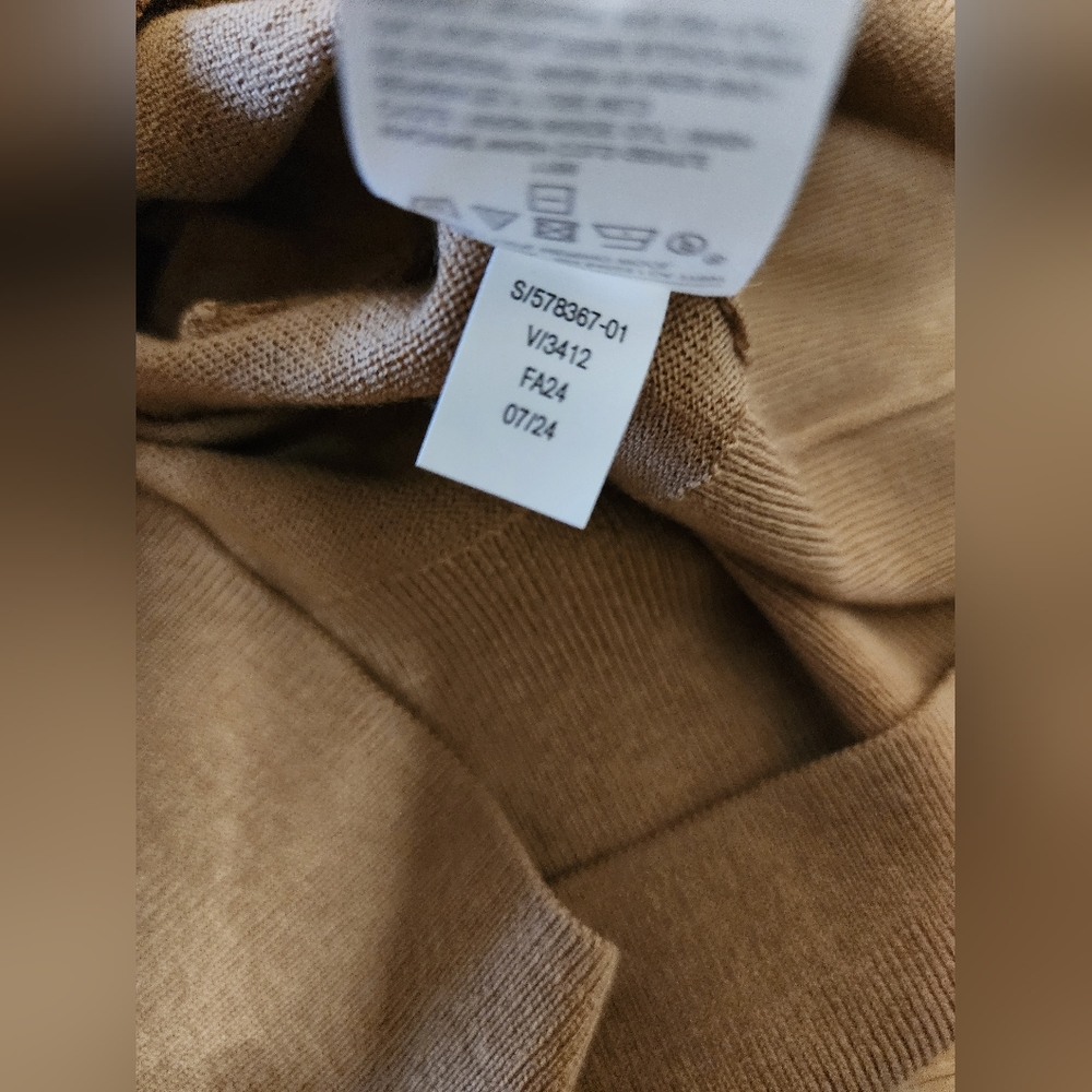 NWT Banana Republic 100% Fine Merino Wool Sleeveless Sweater Vest Women M Camel - Picture 8 of 9